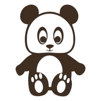 Hugging Panda Decal (Brown)